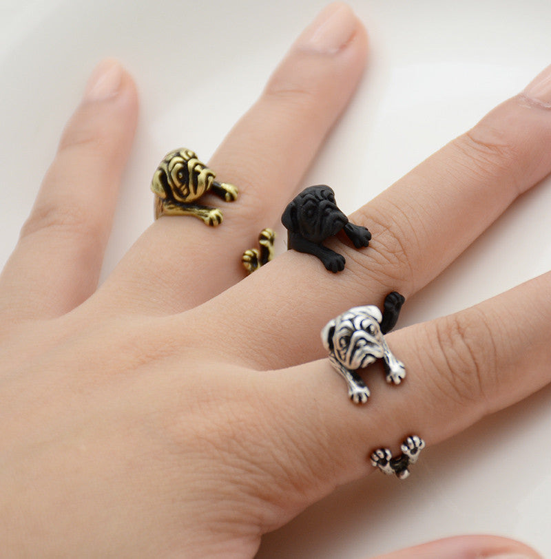 Pug Wrap Ring